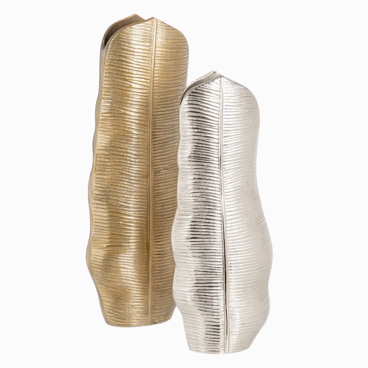 Vāze Metāls Sudrabs 17 x 9 x 44 cm